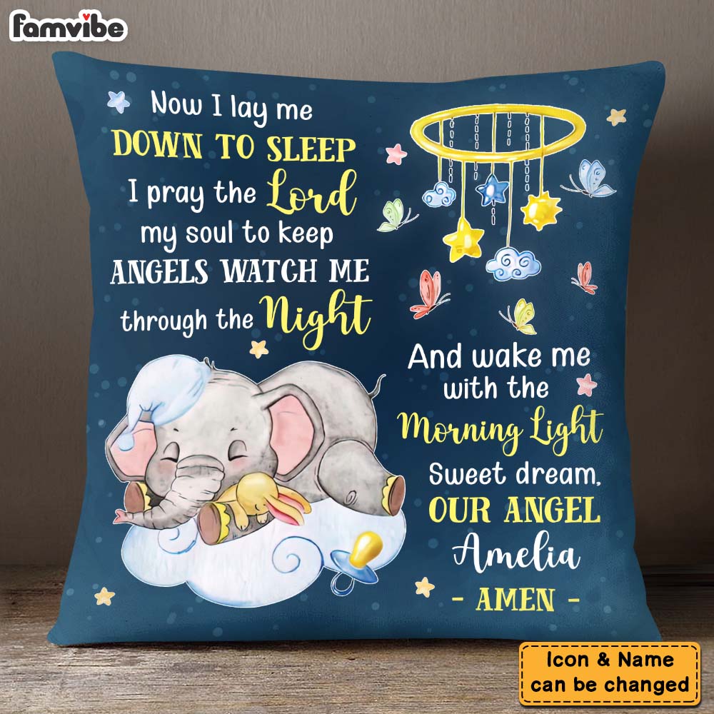 Personalized Gift For Baby Prayer Now I Lay Me Down To Sleep Pillow 28047 Primary Mockup