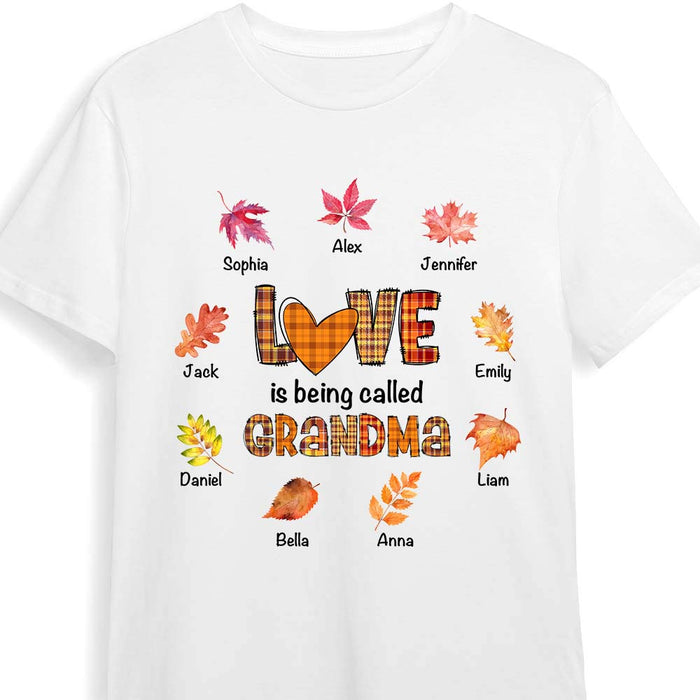 Personalized Gift For Grandma Fall Pattern Love Is Being Called Shirt - Hoodie - Sweatshirt 28048 1