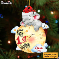 Personalized Baby Gift My First Christmas Elephant Ornament 28050 thumb 1