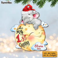 Personalized Baby Gift My First Christmas Elephant Ornament 28050 thumb 1