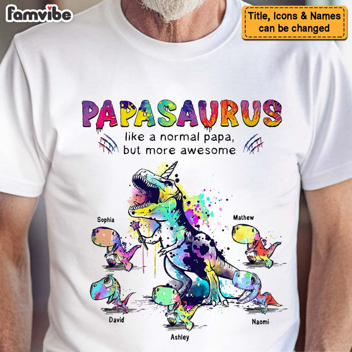 Personalized Papasaurus More Awesome Drawing Style Shirt - Hoodie - Sweatshirt 28051 1