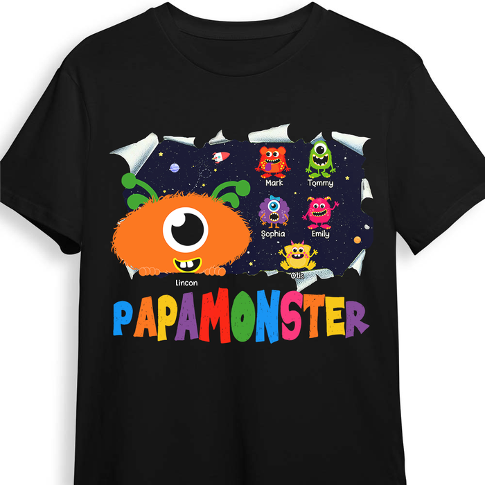 Personalized Papamonster Gift For Grandpa Monster Funny Shirt - Hoodie - Sweatshirt 28053 1