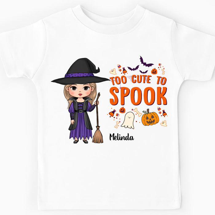 Personalized Halloween Gift For Granddaughter Too Cute To Spook Kid T Shirt 28056 1