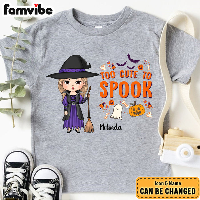 Personalized Halloween Gift For Granddaughter Too Cute To Spook Kid T Shirt 28056 1
