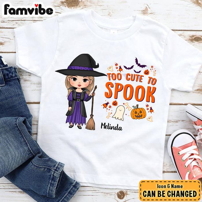 Personalized Halloween Gift For Granddaughter Too Cute To Spook Kid T Shirt 28056 1