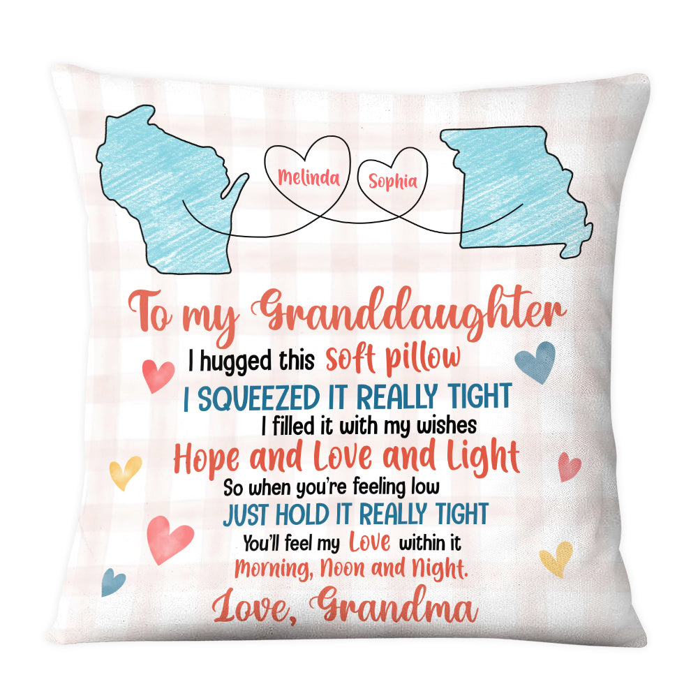 Personalized Gift For Granddaughter Long Distance Pillow 28059 Primary Mockup