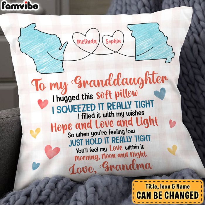 Personalized Gift For Granddaughter Long Distance Pillow 28059 1