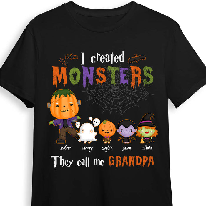 Personalized Gift For Grandpa Halloween Monster Shirt - Hoodie - Sweatshirt 28062 1