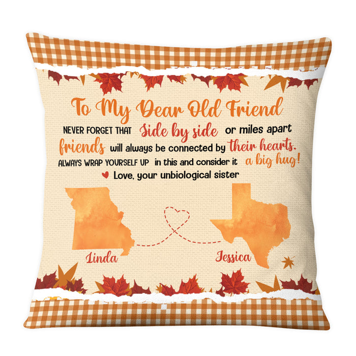 Personalized Fall Gift For Old Friend Long Distance Pillow 28063 1