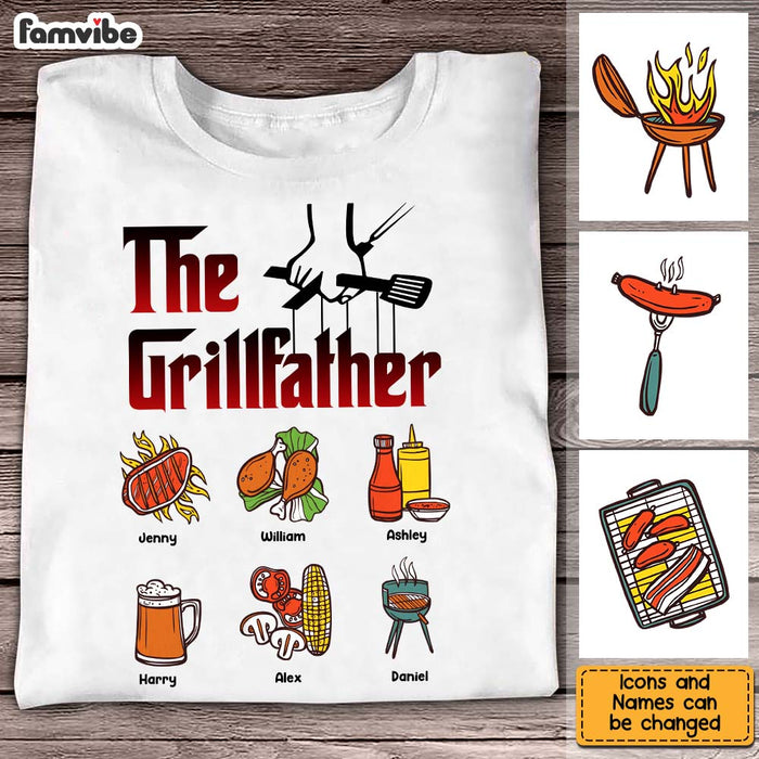 Personalized Gift For Grandpa The Grillfather Shirt - Hoodie - Sweatshirt 28066 1