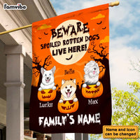 Personalized Gift For Family Halloween Spoiled Rotten Dogs Flag 28070 thumb 1