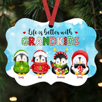 Personalized Christmas Gift For Grandma Cute Penguins Benelux Ornament 28073 thumb 1