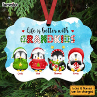 Personalized Christmas Gift For Grandma Cute Penguins Benelux Ornament 28073 thumb 1