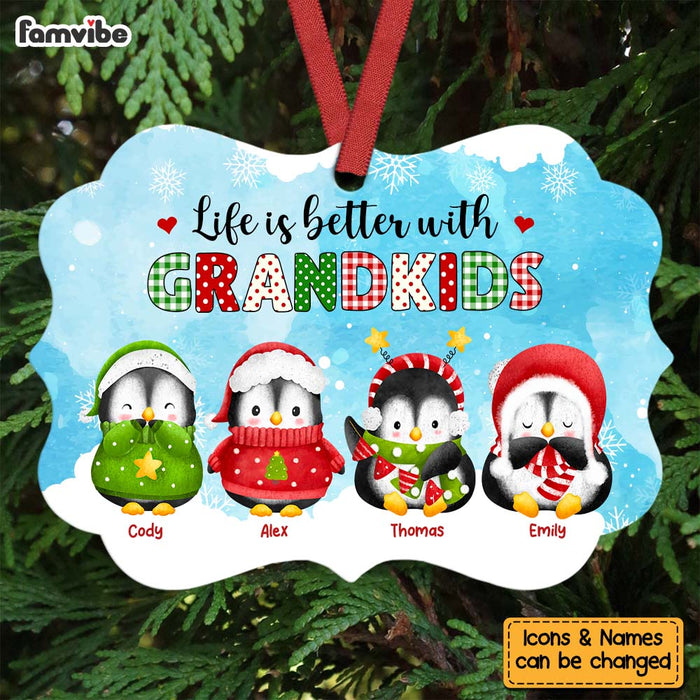 Personalized Christmas Gift For Grandma Cute Penguins Benelux Ornament 28073 1