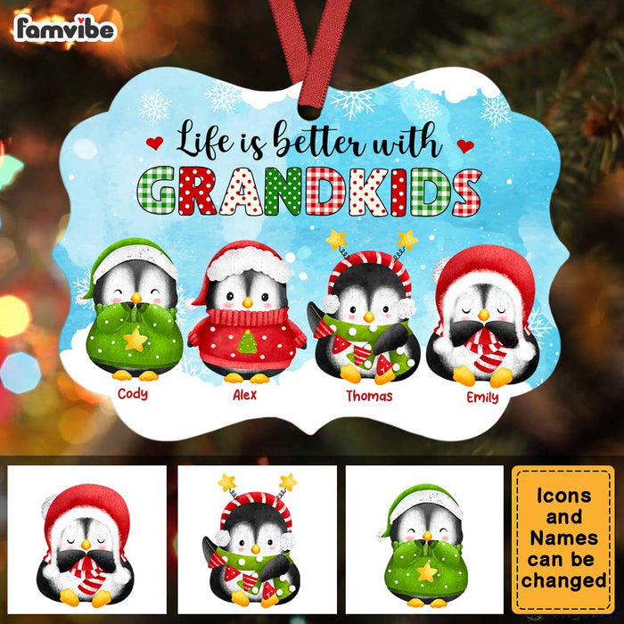 Personalized Christmas Gift For Grandma Cute Penguins Benelux Ornament 28073 1