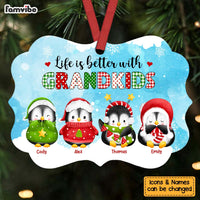 Personalized Christmas Gift For Grandma Cute Penguins Benelux Ornament 28073 thumb 1
