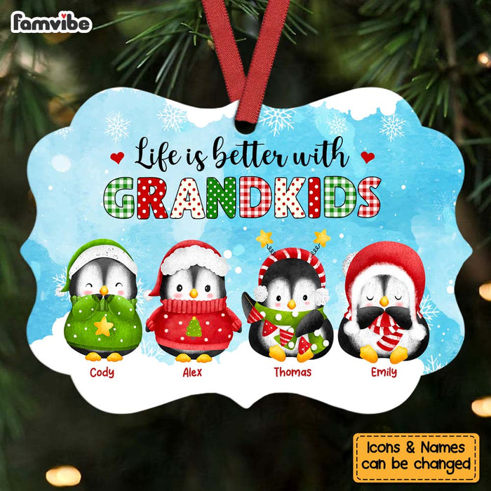 Personalized Christmas Gift For Grandma Cute Penguins Benelux Ornament 28073 1