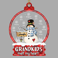 Personalized Christmas Gift For Grandma Grandkids Melt My Heart Ornament 28074 thumb 1