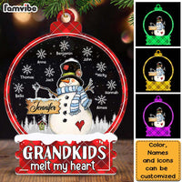 Personalized Christmas Gift For Grandma Grandkids Melt My Heart Ornament 28074 thumb 1
