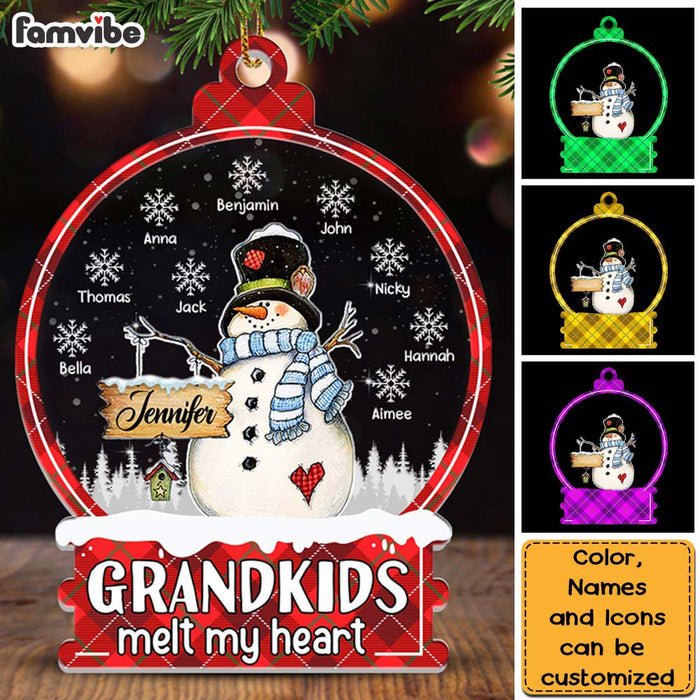 Personalized Christmas Gift For Grandma Grandkids Melt My Heart Ornament 28074 1
