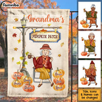 Personalized Gift For Grandma Fall Autumn Pumpkin Patch Flag 28075 thumb 1