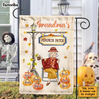 Personalized Gift For Grandma Fall Autumn Pumpkin Patch Flag 28075 thumb 1