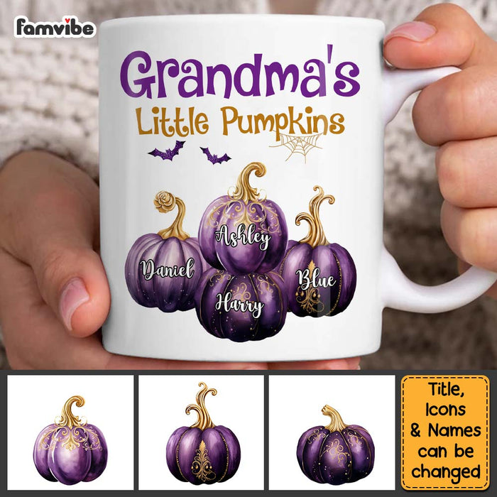 Personalized Gift For Grandma Little Pumpkin Halloween Mug 28076 1