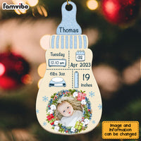 Personalized Christmas Gift For Newborn Baby Bottle Photo Ornament 28079 thumb 1