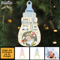 Personalized Christmas Gift For Newborn Baby Bottle Photo Ornament 28079 thumb 1