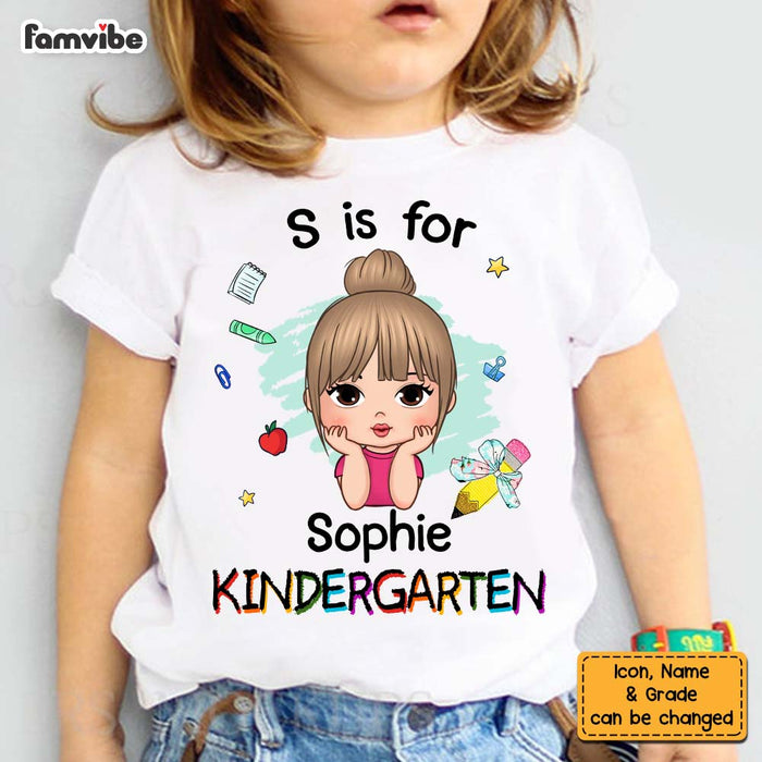 Personalized Back To School Gift For Granddaughter Alphabet Kid T Shirt 28080 1