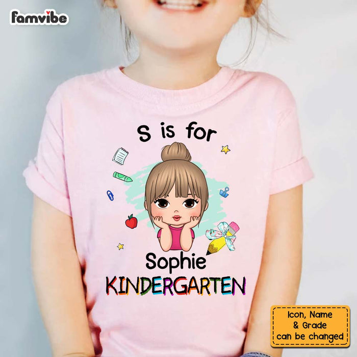 Personalized Back To School Gift For Granddaughter Alphabet Kid T Shirt 28080 1