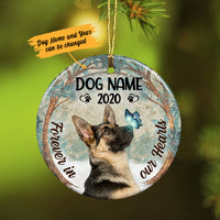 Personalized Forever In Our Hearts German Shepherd Dog Memorial  Ornament OB193 73O36 thumb 1