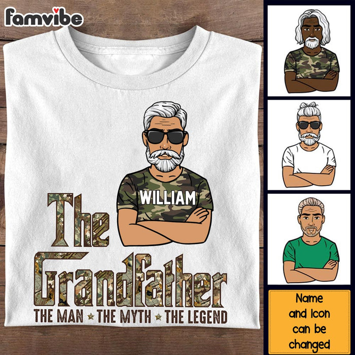 Personalized Gift For Grandpa The Grandfather Camo Pattern Shirt - Hoodie - Sweatshirt 28086 1