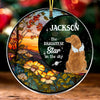 Personalized Dog Loss Memorial The Brightest Star Circle Ornament 28091 1