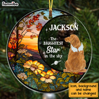 Personalized Dog Loss Memorial The Brightest Star Circle Ornament 28091 thumb 1
