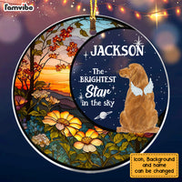 Personalized Dog Loss Memorial The Brightest Star Circle Ornament 28091 thumb 1