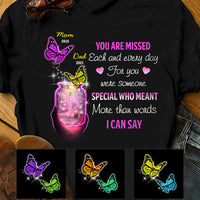Personalized Memorial Butterfly Mom Dad T Shirt MR313 30O53 thumb 1