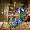 Personalized Loss Of Mom Dad Butterfly Sympathy Heart Ornament 28094 1