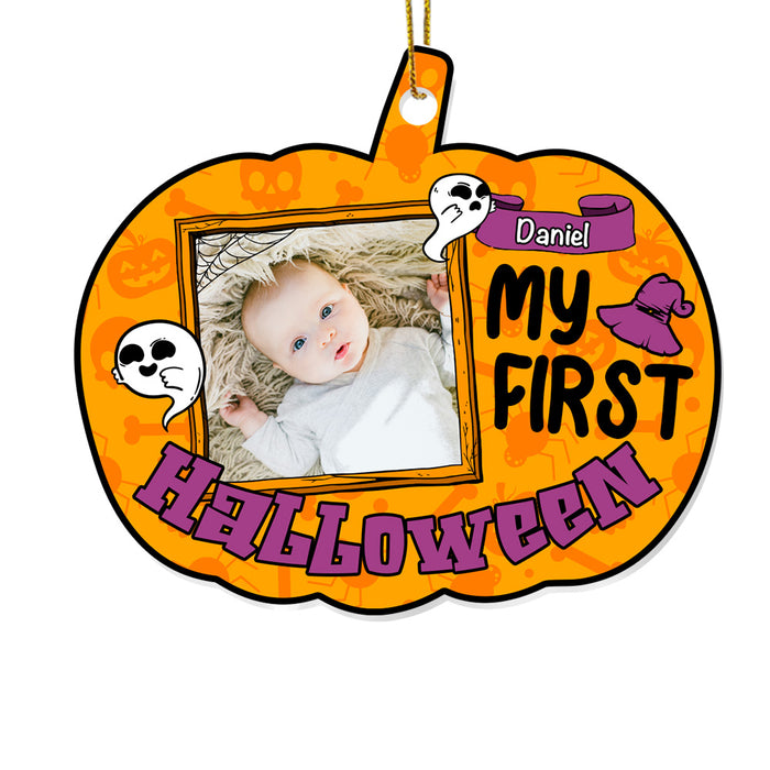 Personalized Gift For Baby My First Halloween Upload Photo Ornament 28098 1