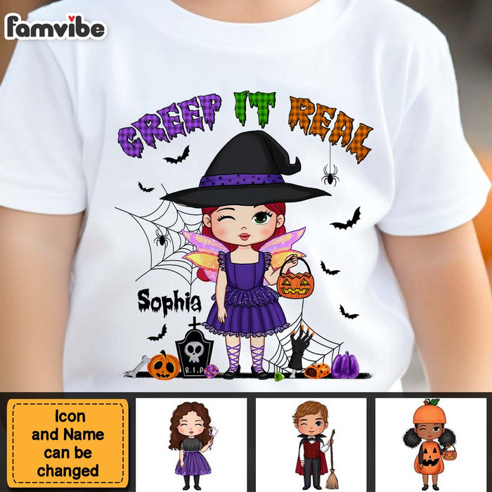Personalized Halloween Toddler Creep It Real Kid T Shirt 28100 1