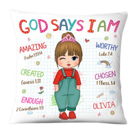 Personalized Birthday Gift For Granddaughter God Says I Am Pillow 28104 thumb 1