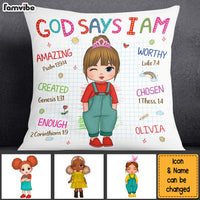 Personalized Birthday Gift For Granddaughter God Says I Am Pillow 28104 thumb 1