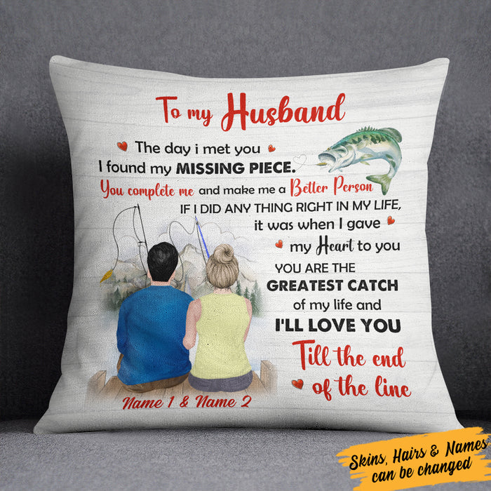 Personalized Couple Love Fishing Pillow MR223 65O36 (Insert Included) 1