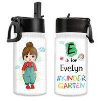 Personalized Gift For Granddaughter Back To School Kids Water Bottle With Straw Lid 27683 28110 thumb 1