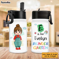 Personalized Gift For Granddaughter Back To School Kids Water Bottle With Straw Lid 27683 28110 thumb 1