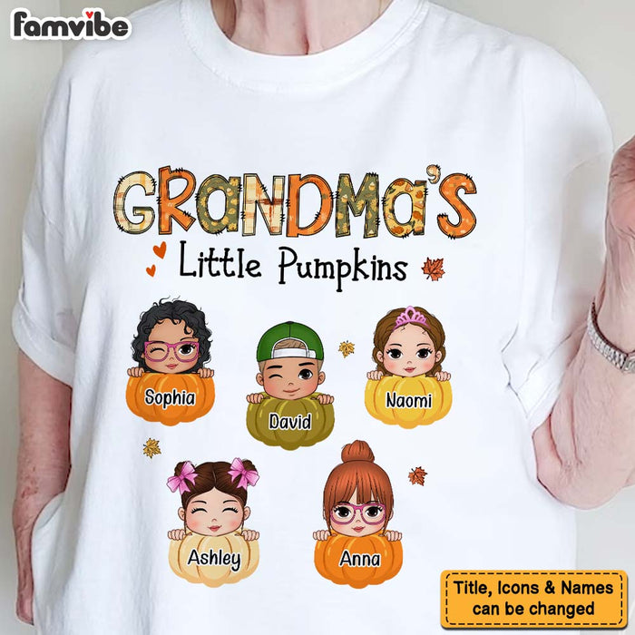 Personalized Grandma's Little Pumpkins T-shirt Shirt - Hoodie - Sweatshirt 28112 1