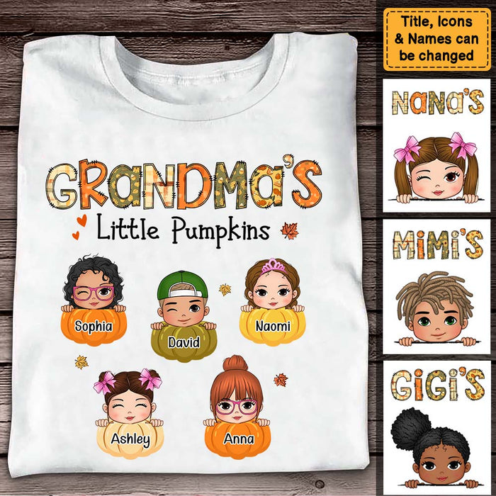 Personalized Grandma's Little Pumpkins T-shirt Shirt - Hoodie - Sweatshirt 28112 1