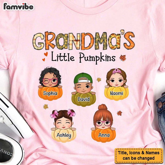 Personalized Grandma's Little Pumpkins T-shirt Shirt - Hoodie - Sweatshirt 28112 1