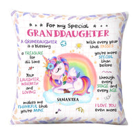 Personalized Gift For Extraodinary Granddaughter Unicorn Pillow 28117 thumb 1