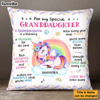 Personalized Gift For Extraodinary Granddaughter Unicorn Pillow 28117 thumb 1